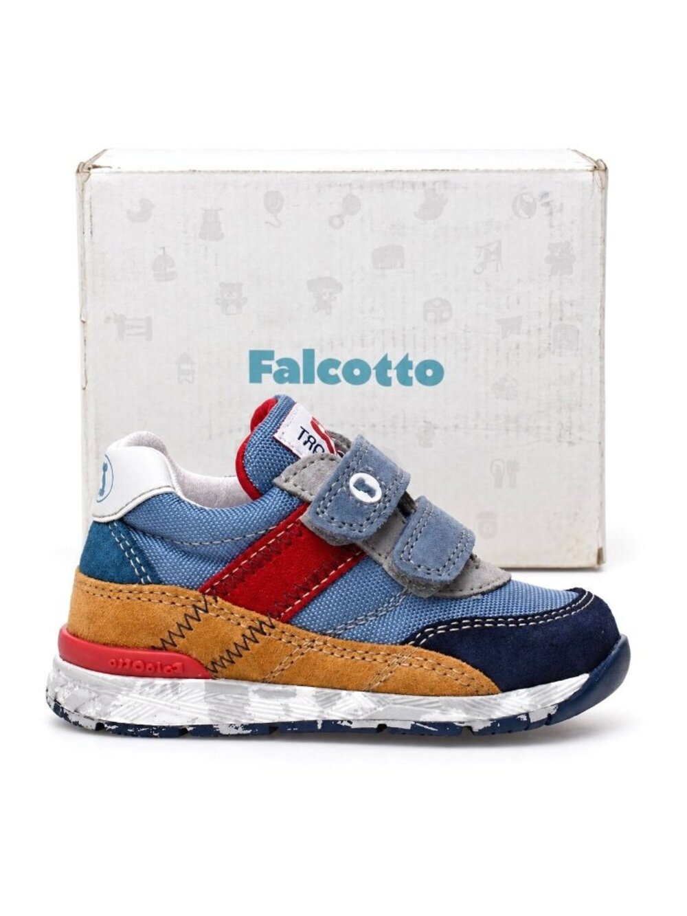 Toddler Boys Sneakers EU 23 US 7 Blue Suede Strap Naturino Falcotto Zak VL AW22